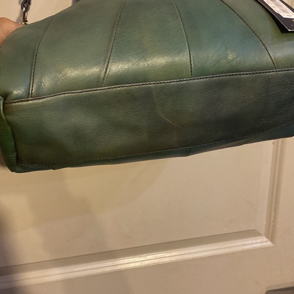 Tre Vero leather satchel purse crossbody bag removable strap - Picture 4 of 11